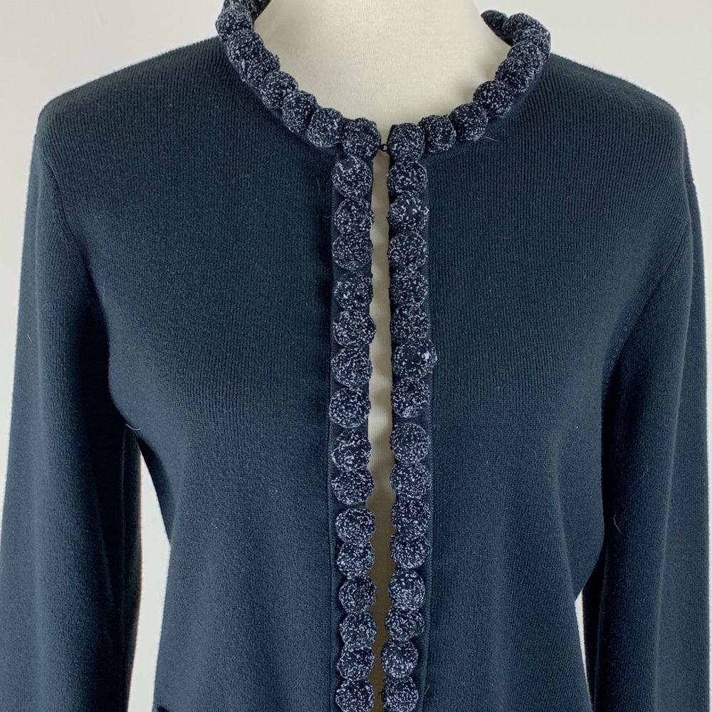 TALBOTS NAVY SWEATER JACKET